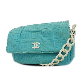 Bolsa de Ombro Chanel Azul Claro Azul claro