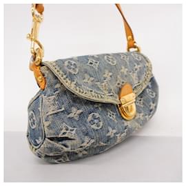 Louis Vuitton-Borsa a mano in denim Monogram Louis Vuitton-Blu