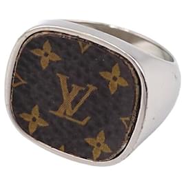 Louis Vuitton-Berg Monogram Vorhängeschloss Ring von Louis Vuitton-Braun,Silber