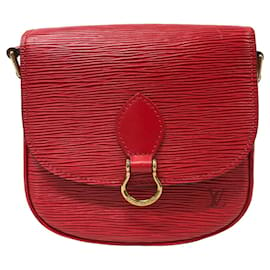 Louis Vuitton-Louis Vuitton Saint-Clou Epi Schultertasche-Rot