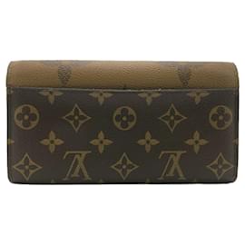 Louis Vuitton-Portafoglio lungo marrone Louis Vuitton per donne-Marrone