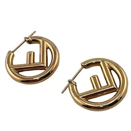 Fendi-Fendi IT2121 Gold Stud Earrings for Women-Golden