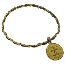 Chanel-Chanel Coco Mark Bangle Bracelet-Black,Golden