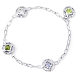 Cartier-Cartier Charm Bracelet in White Gold with Aquamarine and Peridot-Other