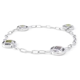 Cartier-Cartier Charm Bracelet in White Gold with Aquamarine and Peridot-Other