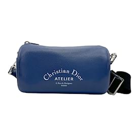 Christian Dior-Dior Homme Leather Shoulder Bag-Black,Blue