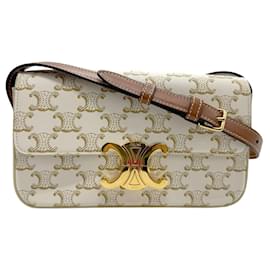 Céline-Borsa a Spalla Celine Triomphe-Marrone,Bianco