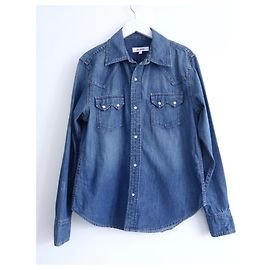Camicia Western in denim Re/Done Blu