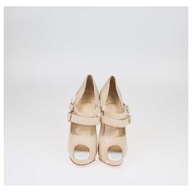 Christian Louboutin-Pompes Mary Jane Luly beiges Christian Louboutin-Beige