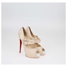 Christian Louboutin-Pumps Mary Jane Luly beige Christian Louboutin-Beige