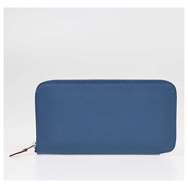 Hermès Billetera con cremallera alrededor Hermes Verde Bosphore Epzom Azap Otro