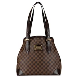 Louis Vuitton-Borsa Tote Hampstead GM Damier Ebene Louis Vuitton marrone-Marrone