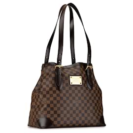 Louis Vuitton-Braune Louis Vuitton Damier Ebene Hampstead GM Tote Tasche-Braun