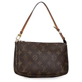 Louis Vuitton-Braune Louis Vuitton Monogram Pochette Accessoires Schultertasche-Braun