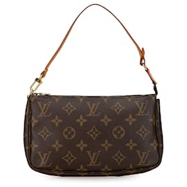 Louis Vuitton-Braune Louis Vuitton Monogram Pochette Accessoires Schultertasche-Braun