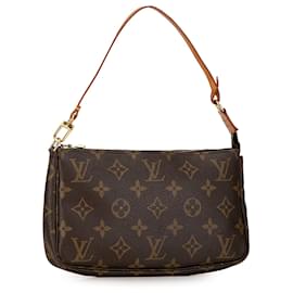 Louis Vuitton-Braune Louis Vuitton Monogram Pochette Accessoires Schultertasche-Braun