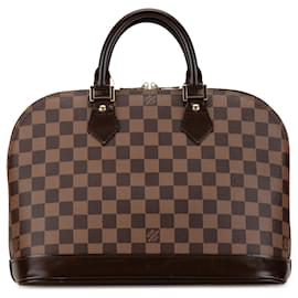 Louis Vuitton-Braune Louis Vuitton Damier Ebene Alma PM Handtasche-Braun