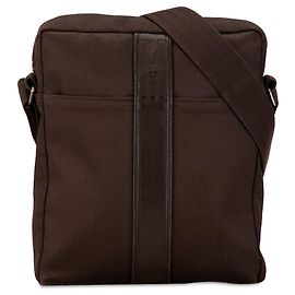 Borsa a tracolla Acapulco in tela marrone Hermès Marrone