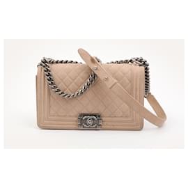 Chanel-CHANEL  Handbags   Cloth-Beige