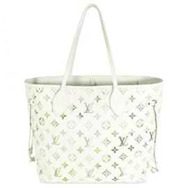 Louis Vuitton-Louis Vuitton Monogram Empreinte Sunrise Aquarelle Neverfull MM-Rosa,Vermelho,Bege,Laranja