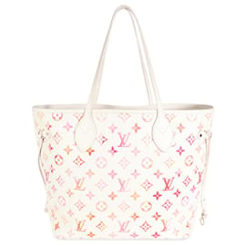 Louis Vuitton-Louis Vuitton Monogram Empreinte Sunrise Aquarelle Neverfull MM-Pink,Rot,Beige,Orange