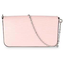 Louis Vuitton-Felicie Pochette Epi Rose Ballerine Louis Vuitton-Pink