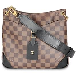 Louis Vuitton-Louis Vuitton Schwarze Damier Ebene Canvas Odeon PM-Schwarz