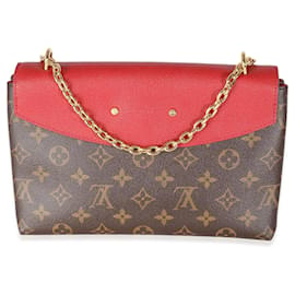 Louis Vuitton-Saint Placide Tasche aus Monogramm-Canvas in Kirsche von Louis Vuitton-Braun