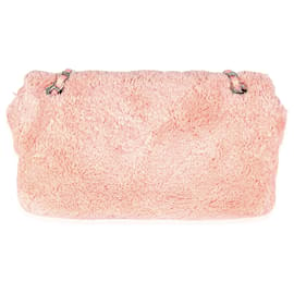 Chanel-Chanel Pink Quilted Terry Cloth Coco Beach Flap Bag-Pink