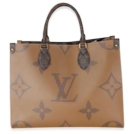 Louis Vuitton-Louis Vuitton Umgekehrtes Monogramm Riesen-Canvas Onthego MM-Braun