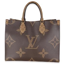 Louis Vuitton-Louis Vuitton Umgekehrtes Monogramm Riesen-Canvas Onthego MM-Braun