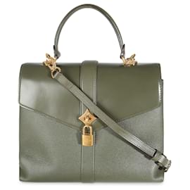 Louis Vuitton-Louis Vuitton Khaki Grana Liscia Pelle di Vitello Rose Des Vents MM-Verde