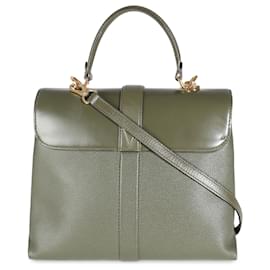 Louis Vuitton-Louis Vuitton Khaki Grana Liscia Pelle di Vitello Rose Des Vents MM-Verde