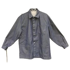 Autre Marque Blaue Arbeitsjacke aus Baumwolle Größe S Blau