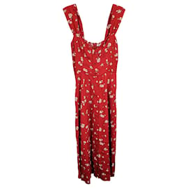 Reformation-Robe imprimée florale Tayler de Reformation en viscose rouge-Autre