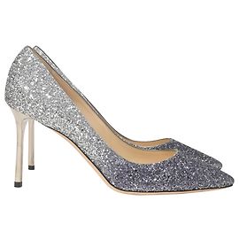Romy-Pumps in silbernem Glitzer von Jimmy Choo Silber