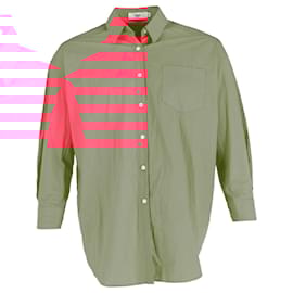 Autre Marque-The Frankie Shop Button-Down Shirt in Bright Pink Cotton-Pink