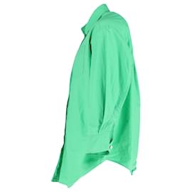 Autre Marque-The Frankie Shop Button-Down Shirt in Bright Green Cotton-Green