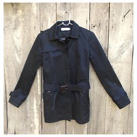 Trench Imperméable COMPTOIR DES COTONNIERS – Taille 36 – Kaki – En Coton – Très Bon état