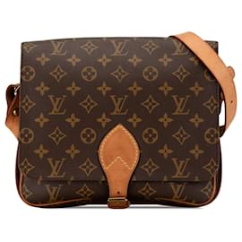 Louis Vuitton-Louis Vuitton Brown Monogram Cartouchiere GM-Brown