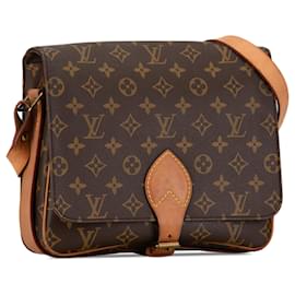 Louis Vuitton-Louis Vuitton Brown Monogram Cartouchiere GM-Brown