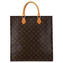 Louis Vuitton-Braune Monogramm Sac Plat Louis Vuitton-Braun