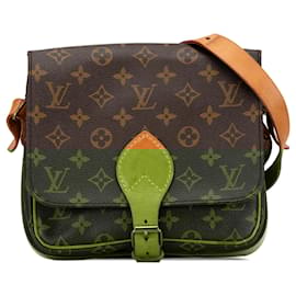 Louis Vuitton-Louis Vuitton Brown Monogram Cartouchiere MM-Brown