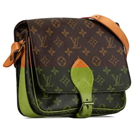 Louis Vuitton-Louis Vuitton Brown Monogram Cartouchiere MM-Brown