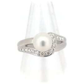 Chloé Anello in platino 13.5 Pt900 con diamante di perla 0,22 ct Altro