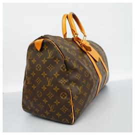 Louis Vuitton-Borsa Boston Keepall 45 Monogram Louis Vuitton-Marrone