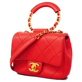 Chanel-Borsa in pelle di agnello rossa Chanel-Rosso