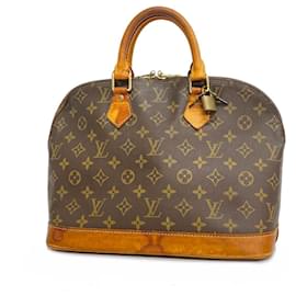 Louis Vuitton-Borsa a mano Alma Monogram Louis Vuitton-Marrone