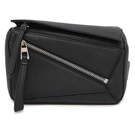 Loewe-Loewe Body Bag Puzzle Bum Leather-Black
