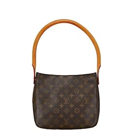 Louis Vuitton-Louis Vuitton Monogram Looping MM Schultertasche-Braun,Monogramm